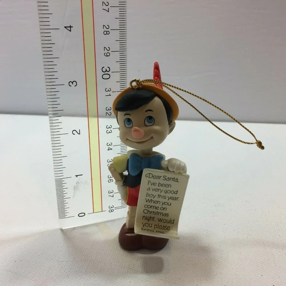 Vintage Groiler Disney Pinocchio Boy Puppet Christmas Ornament Holiday Letter